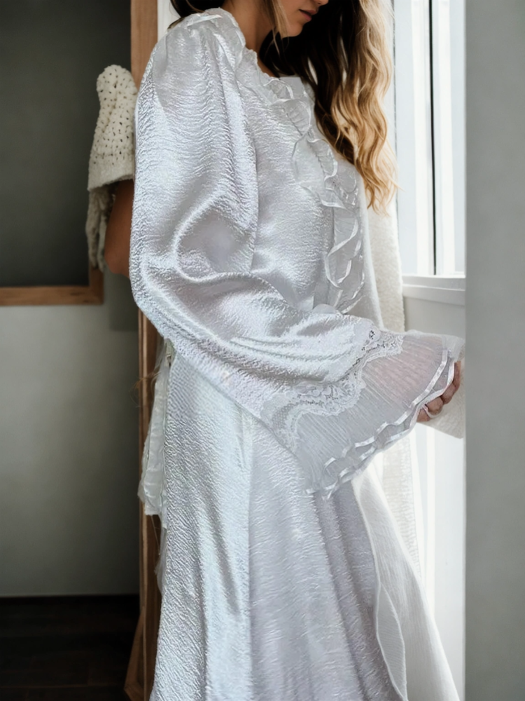 Retro Luxury Style Nightgown&Robe Set