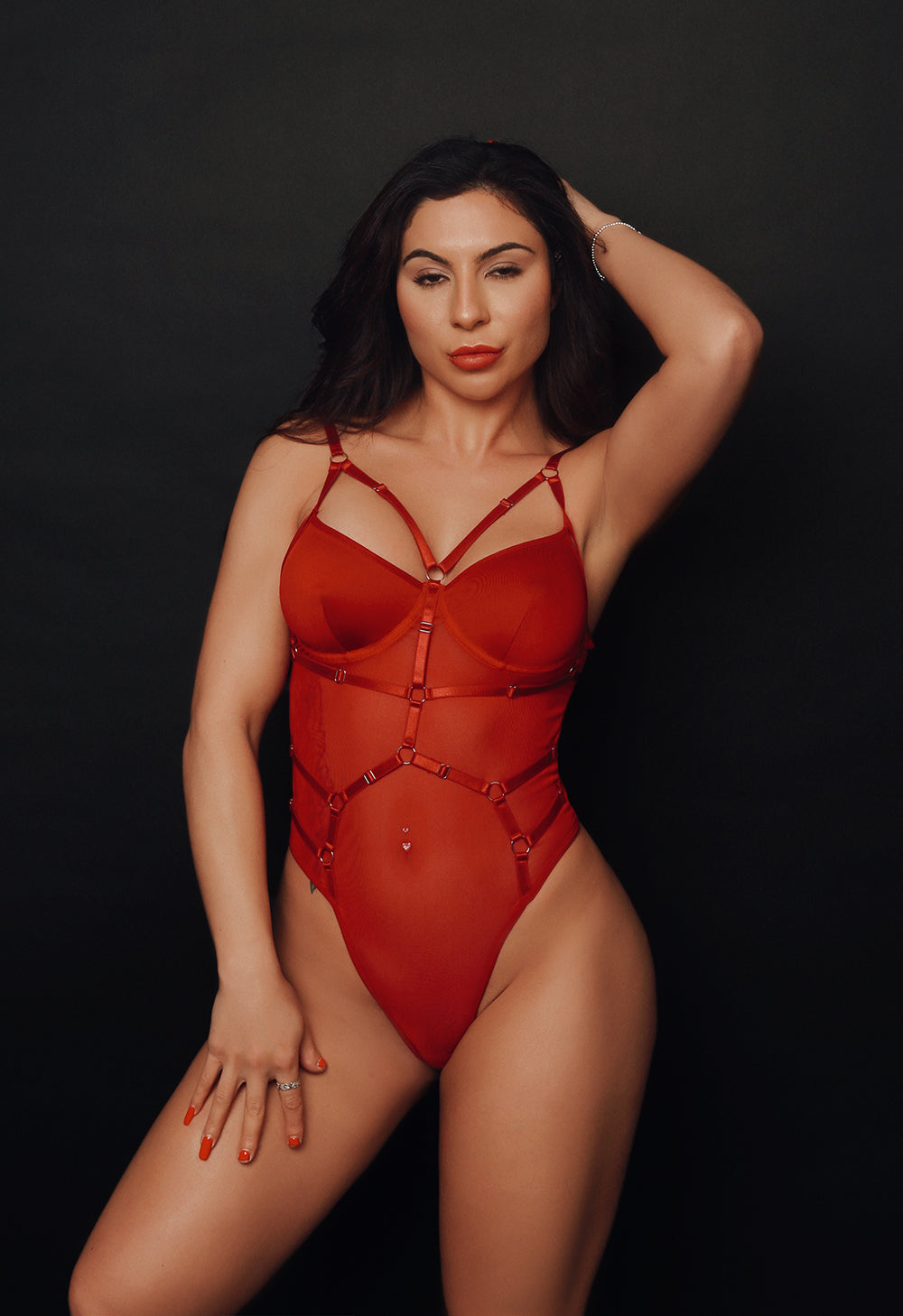 Red Lace Hot Bodysuit