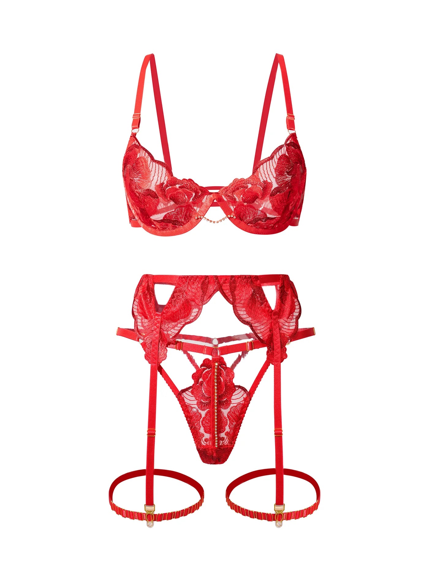 Fancy Red Lingerie Set