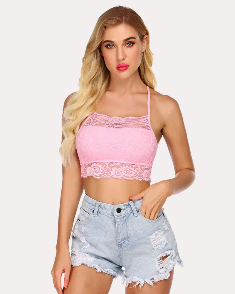 Racerback Bra Double-Layered Crop Top