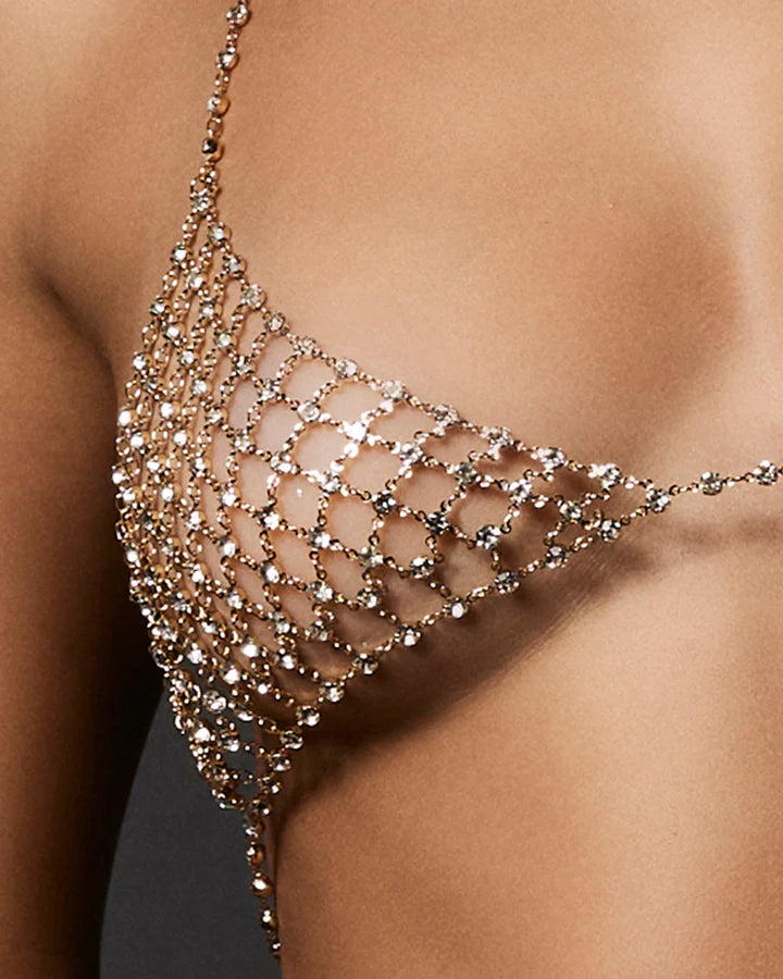 Crystal Gold Diamond Bra