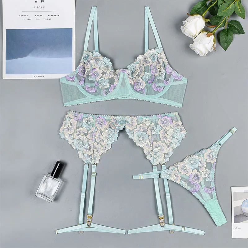 Green Spring Soft Lingerie Set