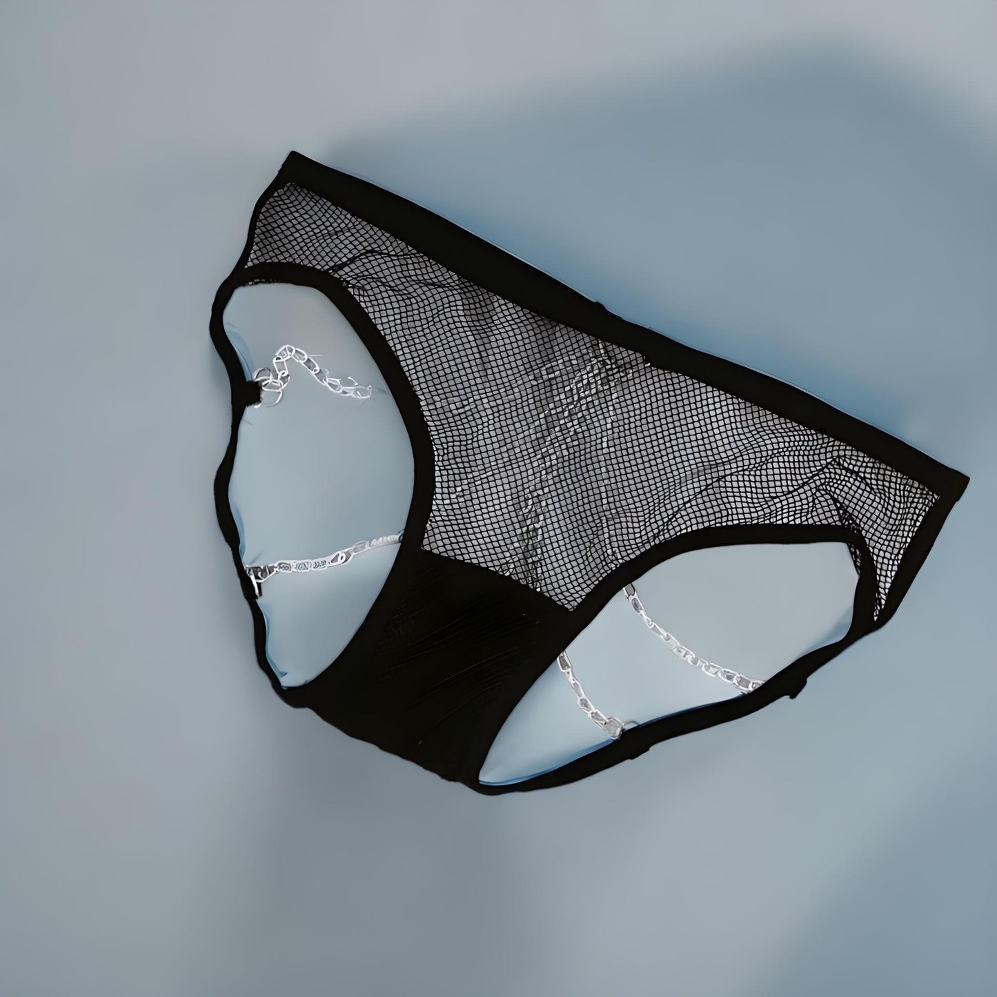 Hollow Out Chain Open Butt Sheer Panty