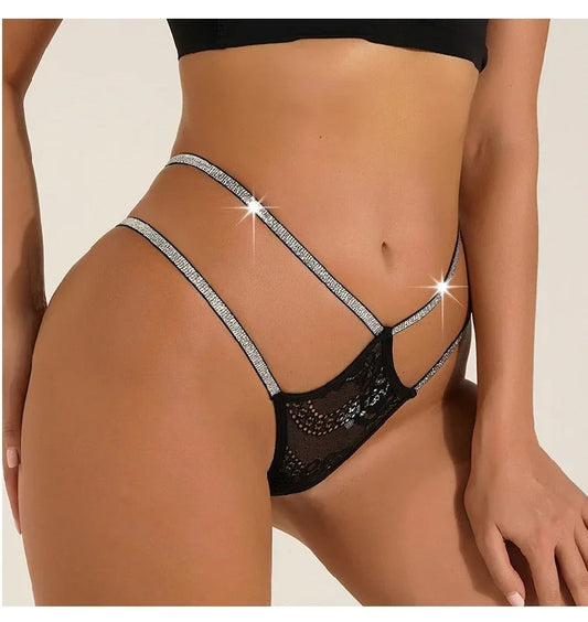 High Waist Shining String Transparent Panty