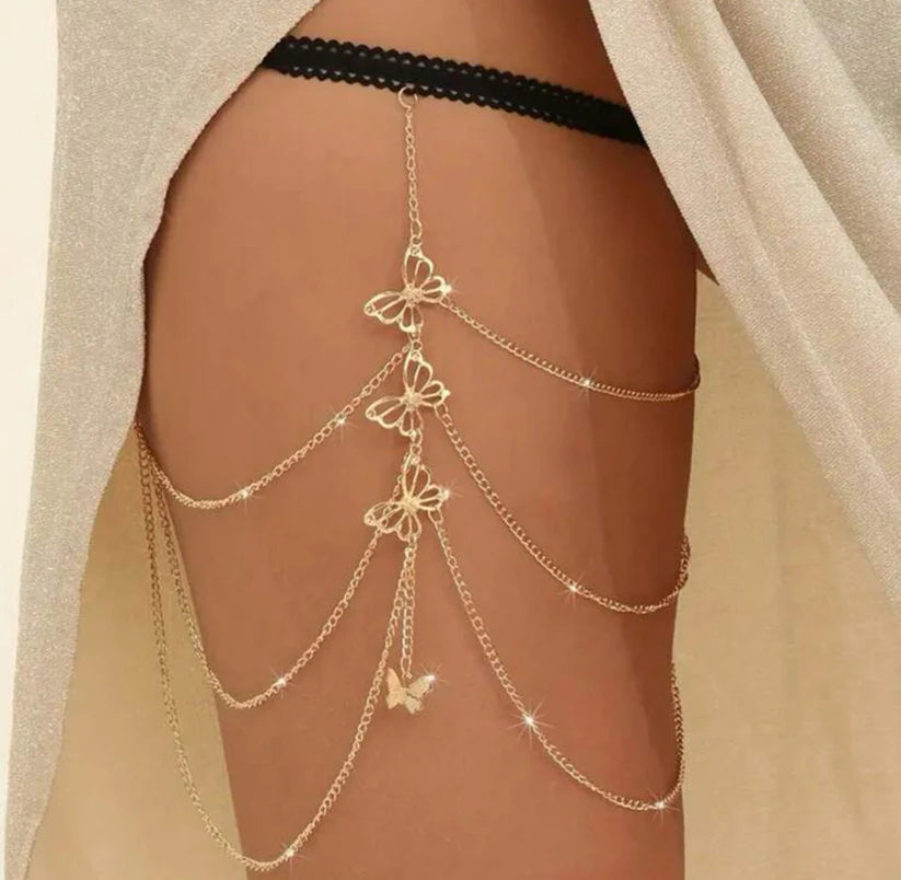 Leg Jewelry with Butterfly Details