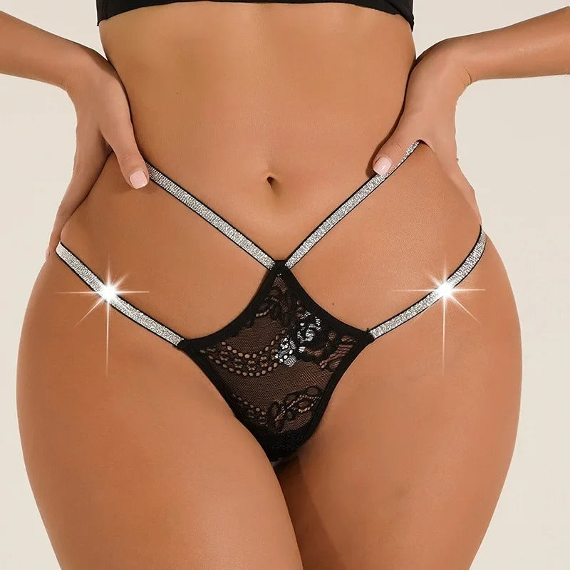 High Waist Shining String Transparent Panty