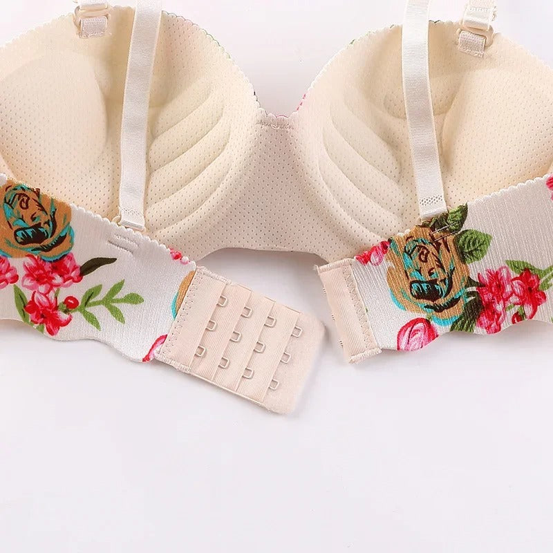 Floral Design Push-up Bra Classy