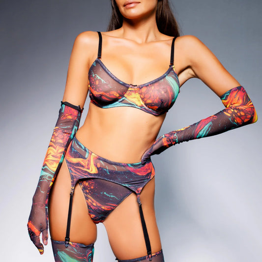 Space Tie Dye Lingerie Set