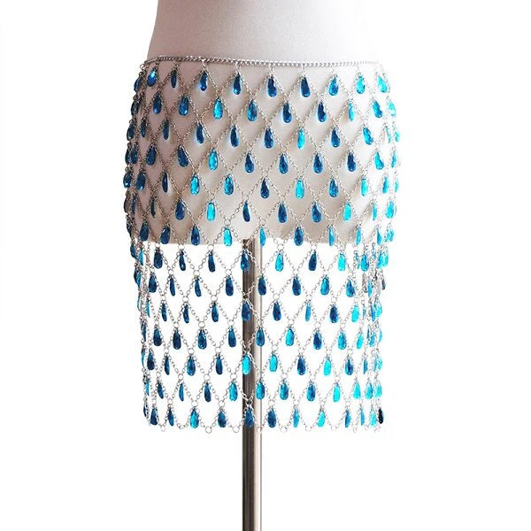 Crystal Detailed Mesh Skirt